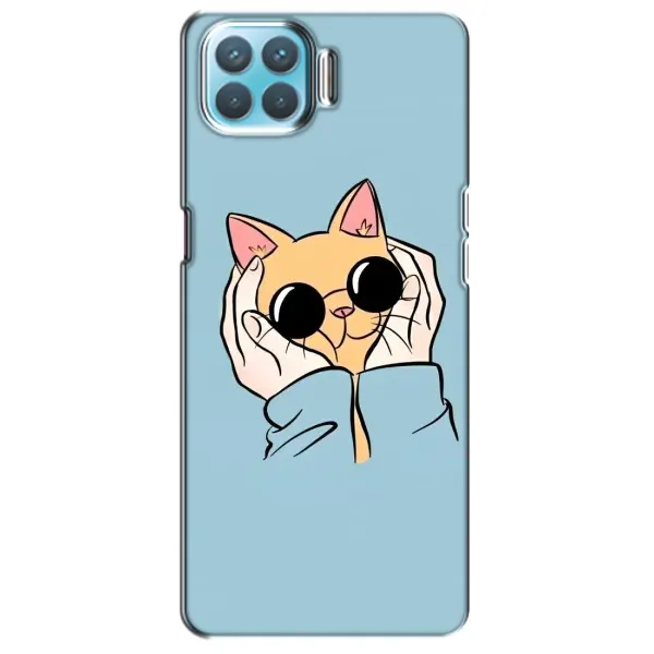 Чехол с принтом «Котик в очках» для OPPO A93