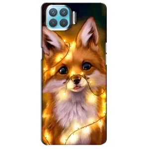 Чехлы с картинкой Лисички для Oppo A93 (VPrint) (Лисичка в гирляндах)