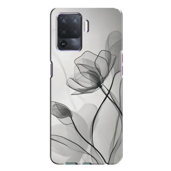 Чехол с принтом «Черные цветы» для OPPO A94