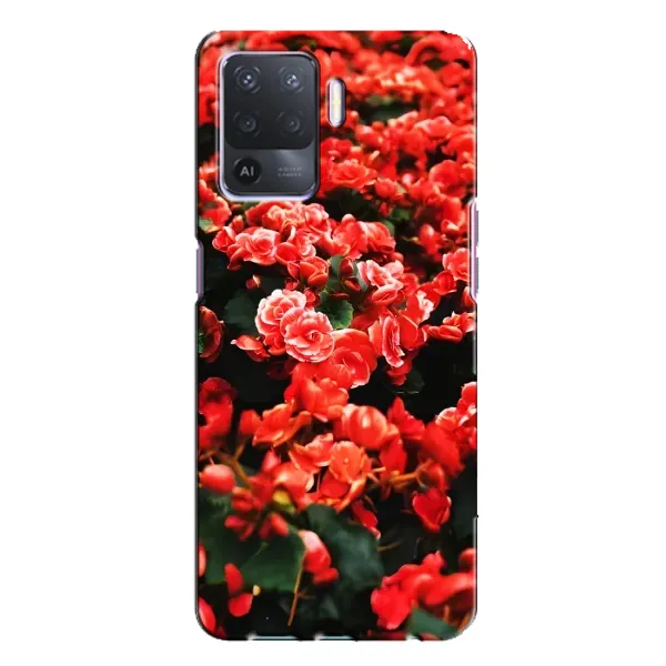 Чехол с принтом «Цветы красные» для OPPO A94