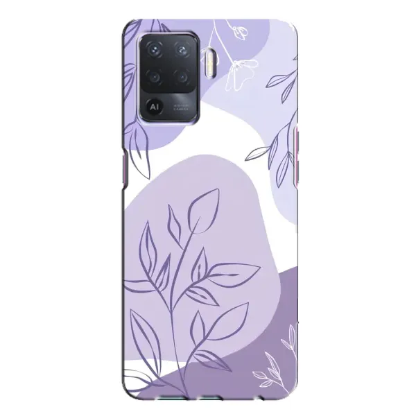 Чохол з принтом «Фіолетове листя абстракція» для OPPO A94