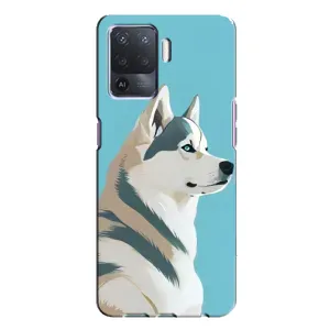 Чохол з Хаскі Oppo A94 - (AlphaPrint) (Хаскі арт)