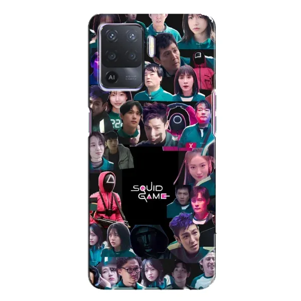Чехол с принтом «Коллаж Игра кальмара» для OPPO A94