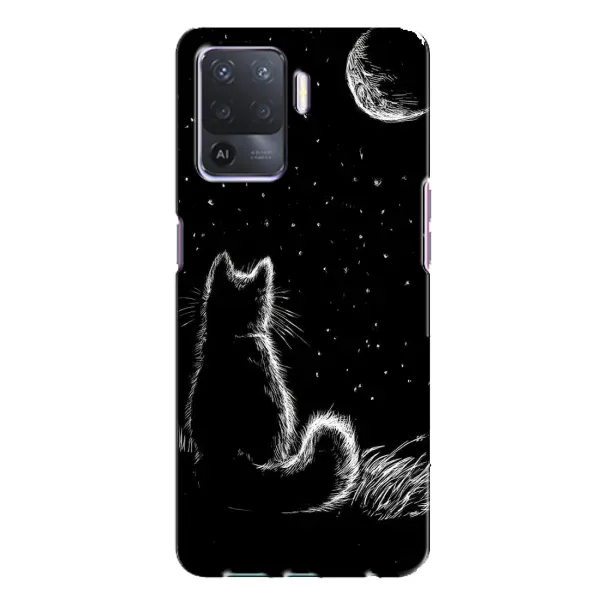 Чехол с принтом «Котик и луна» для OPPO A94