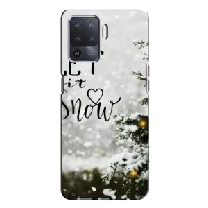 Новогодние, Праздничные Чехлы для Oppo A94 - 2024 год (Let it snow)