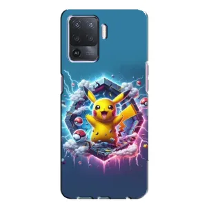 Чехол с Пикачу на Oppo A94 (Лого Пикачу)