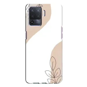 Силконовий чохол з принтом в квітах на Oppo A94 (Нюдова гілочка абстракція)