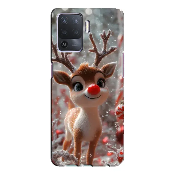 Чехол с принтом «Олень с носом» для OPPO A94 Чехол с принтом «Олень с носом» для OPPO A94