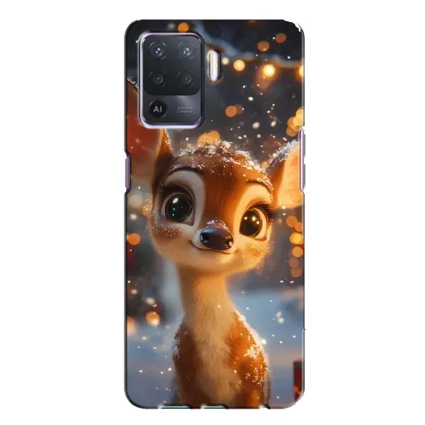 Чехол с принтом «Олененок среди гирлянд» для OPPO A94 Чехол с принтом «Олененок среди гирлянд» для OPPO A94