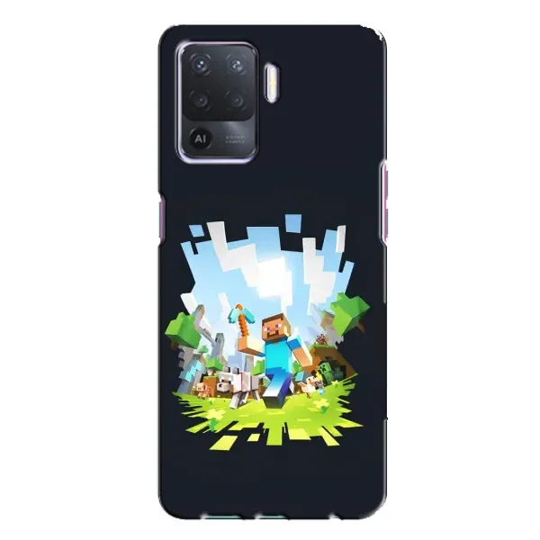 Чехол с принтом «персонажи Minecraft» для OPPO A94 Чехол с принтом «персонажи Minecraft» для OPPO A94