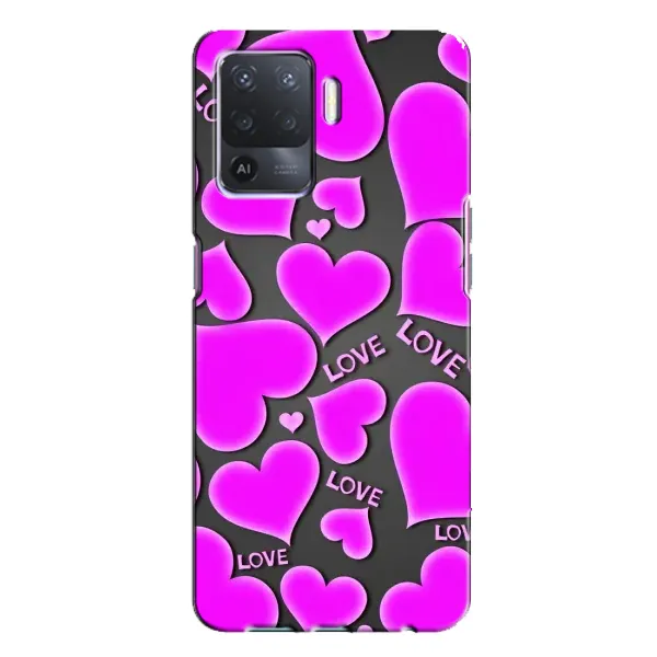 Чохол з принтом «Pink hearts» для OPPO A94