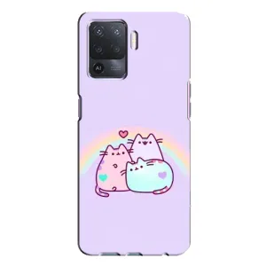 Чохол на OPPO A94 з Котиками (VPrint) (Радужний котик)