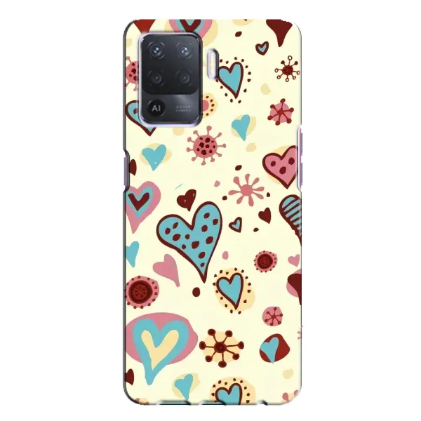 Чохол з принтом «Сердечки» для OPPO A94