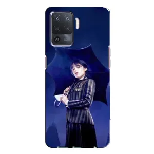 Чохли Венсдей на Oppo A94 Уенсдей (AlphaPrint) (Венздей з парасолькою)