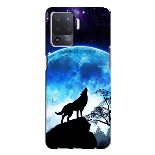 Чехол с принтом «Волк на луну» для OPPO A94