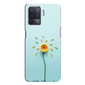 Чохли з квітами для Oppo A94 (VPrint) (Жовта квітка)