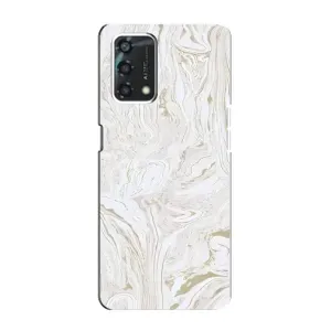 Мраморный чехол на Oppo A95 (VPrint) (Белый мрамор)