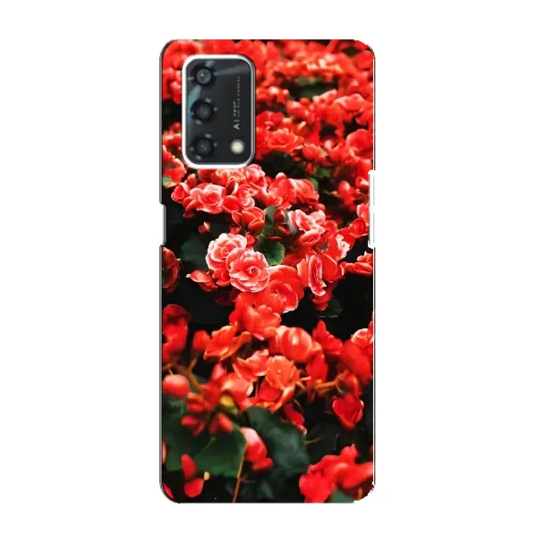 Чехол с принтом «Цветы красные» для OPPO A95