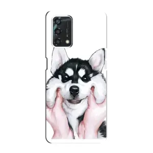 Чехлы с собаками для Oppo A95 (VPrint) (Довольный Хаски)