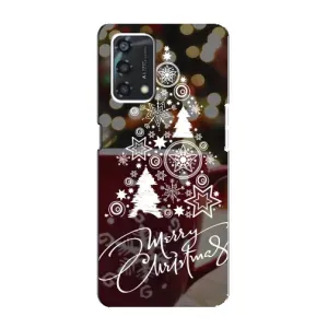 Рождественские Чехлы для Oppo A95 (VPrint) (Елочка узорная)