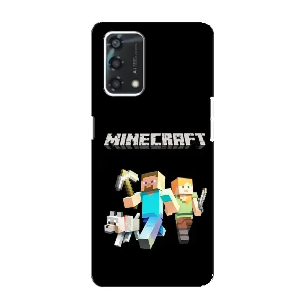 Чехол с принтом «герои Minecraft» для OPPO A95