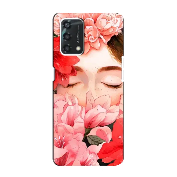 Чехол с принтом «Глаза в цветах» для OPPO A95 Чехол с принтом «Глаза в цветах» для OPPO A95