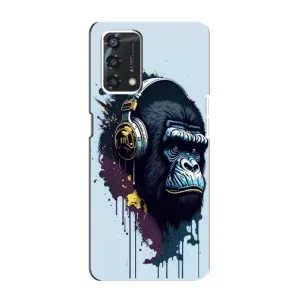 Чохол з Мавпами Oppo A95 - (AlphaPrint) (Горила в навушниках)