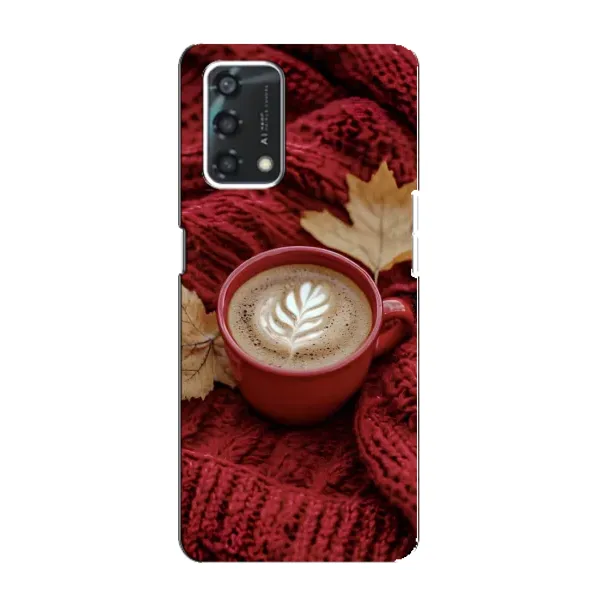 Чехол с принтом «Кофе на пледе» для OPPO A95 Чехол с принтом «Кофе на пледе» для OPPO A95