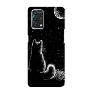 Чехол с принтом для Oppo A95 (AlphaPrint) Модные коты