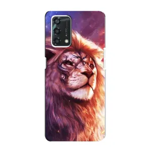 Чехол со Львом для Oppo A95 (VPrint) (Красочный Лев)