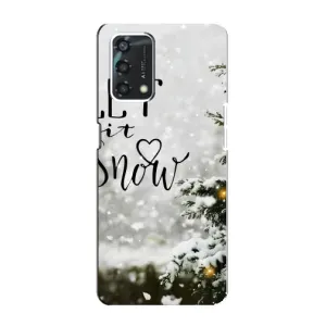 Новорічні, Святкові Чохли для Oppo A95 - 2024 год (Let it snow)