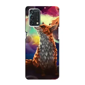 Чехлы с картинкой Лисички для Oppo A95 (VPrint) (Лисица в космосе)