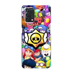Чехол для Oppo A95 Бравл Старс (VPrint) (Лого Brawl Stars)