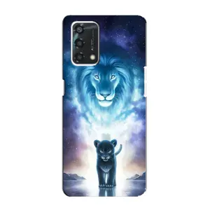 Чехол со Львом для Oppo A95 (VPrint) (Маленький лев)