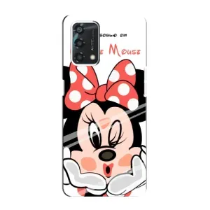Эксклюзивный чехол для Oppo A95 (AlphaPrint - Мультяшные) (Маус Минни)