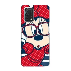 Эксклюзивный чехол для Oppo A95 (AlphaPrint - Мультяшные) (Маус в очках)