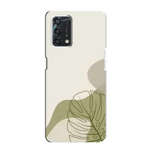 Силиконовый чехол с принтом в цветах на Oppo A95 (Зеленая монстера дизайн)