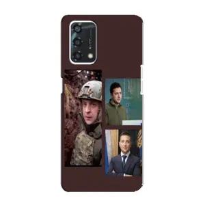 Чехол для Oppo A95 (AlphaPrint - с принтом Зеленского) (Президент)