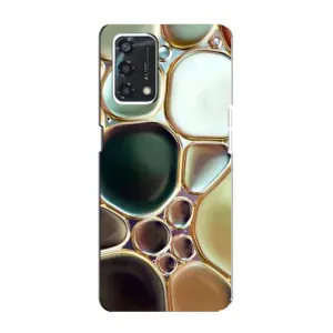 Мраморный чехол на Oppo A95 (VPrint) (Радужный Мрамор)