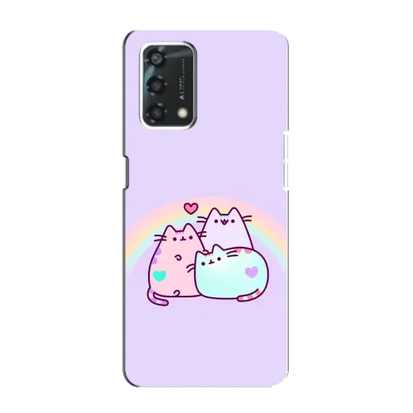 Чехол с принтом «Радужные котики» для OPPO A95