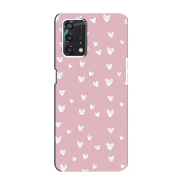 Чехол с принтом «Сердечки на розовом» для OPPO A95