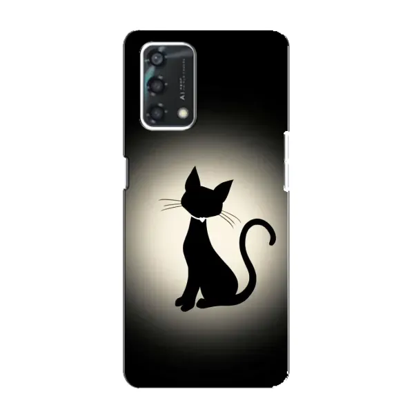 Чехол с принтом «Силуэт котика» для OPPO A95
