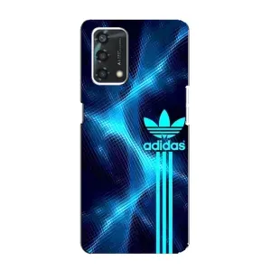 Чехлы Адидас для Oppo A95 (AlphaPrint) (Синий Адидас)