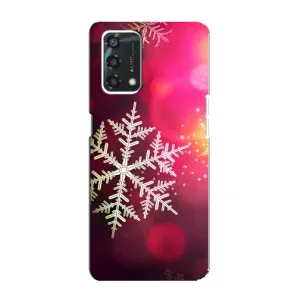 Новогодние Чехлы для Оппо А95 (VPrint) (Снежинка)