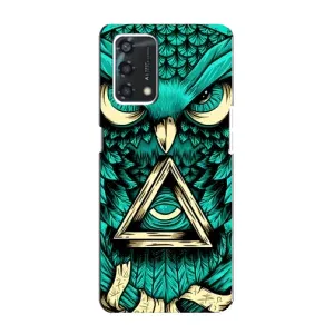 Чехол с птицами на Oppo A95 (VPrint) (Сова с глазом)