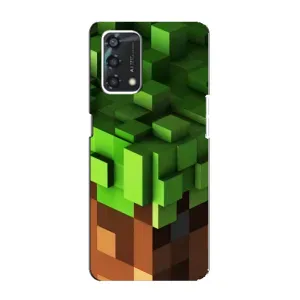 Чехол Майнкрафт на Oppo A95 (AlphaPrint) Minecraft (текстура Майнкрафт)