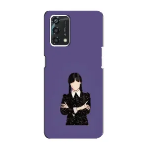 Чохли Венсдей на Oppo A95 Уенсдей (AlphaPrint) (Венздей у чорному)