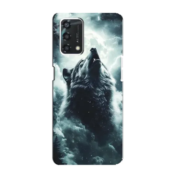 Чехол с принтом «Волк в облаках» для OPPO A95