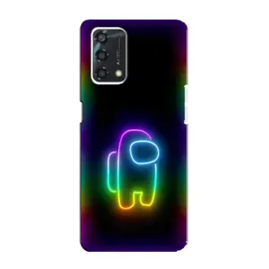 Чехол Амонг Ас для Oppo A95 (AlphaPrint) (Яркий скин)