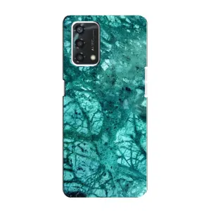 Мраморный чехол на Oppo A95 (VPrint) (Зеленый мрамор)